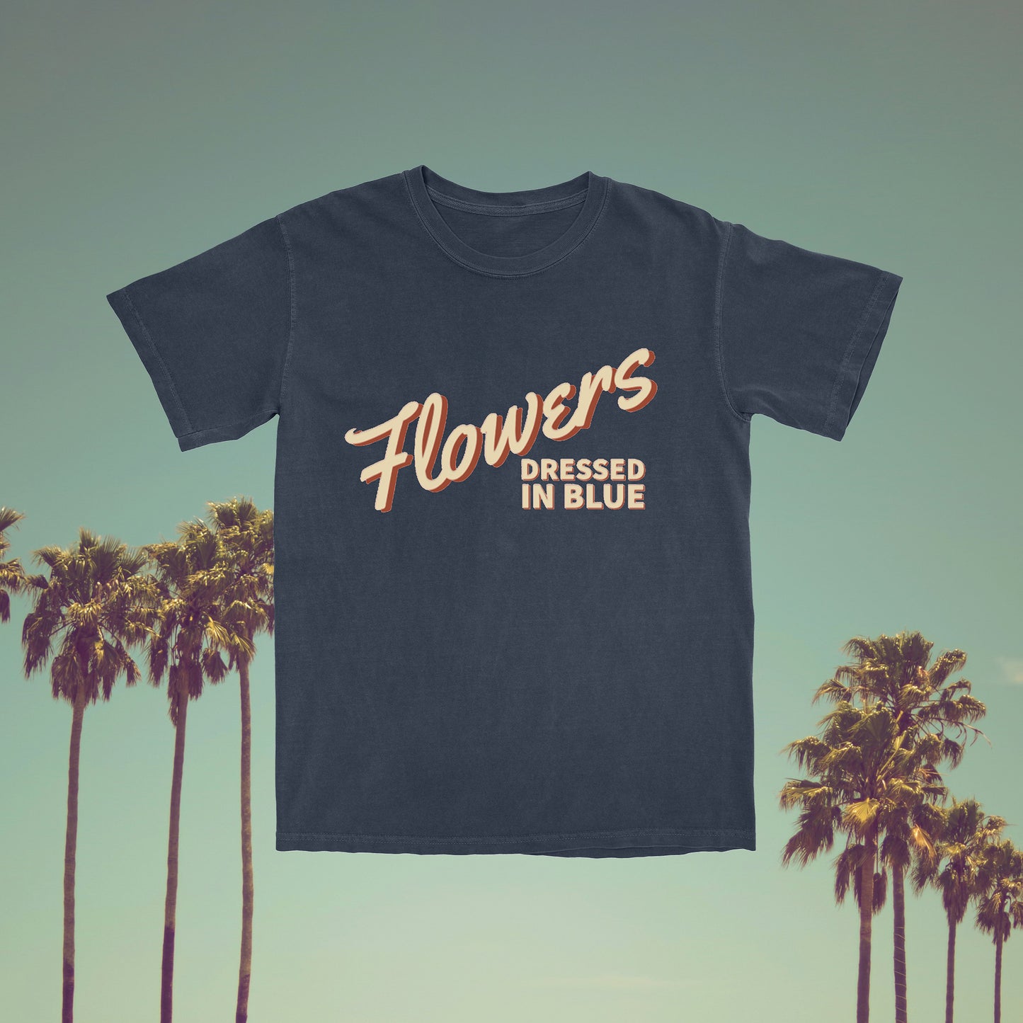 Flowers Dressed in Blue - Blue Tee
