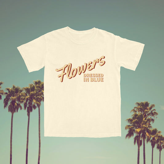 Flowers Dressed in Blue - Ivory Tee